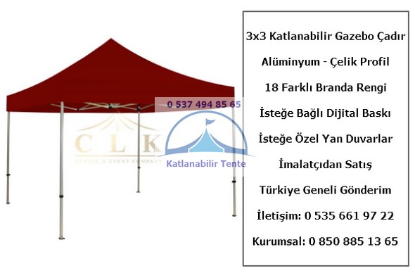 3x3 Katlanabilir Tente